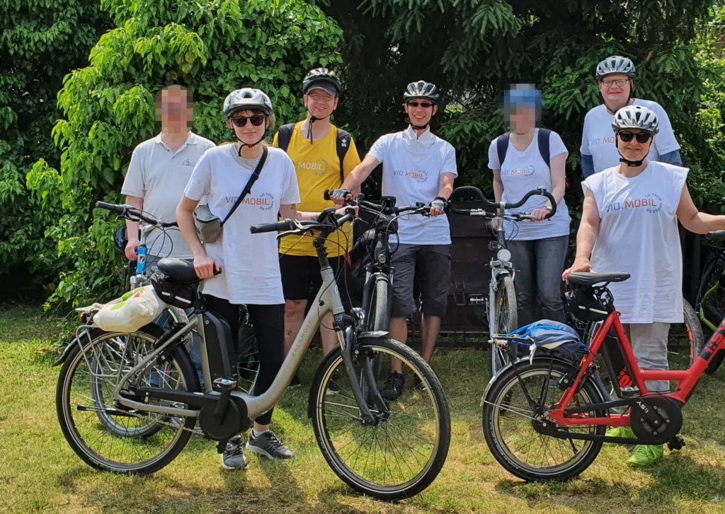 Das VIOSYS Team auf Fahrrad-Tour
