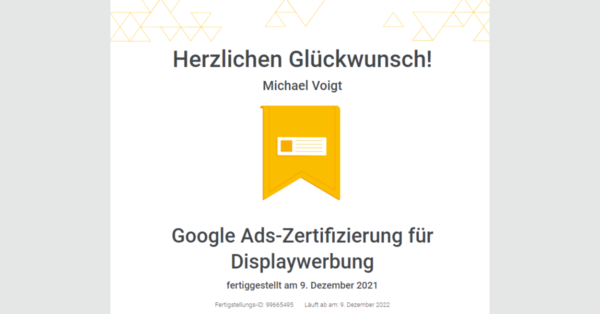 Michael Voigt_Google Ads-Zertifizierung_Displaywerbung
