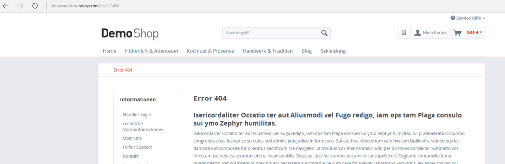 VIO.App 404-Status/Fehlerseite